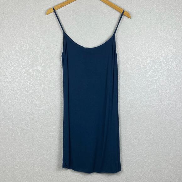 Sofia Jersey Slip Dress Womens Small Spaghetti Straps Stretch Minimalist Italy - Picture 1 of 9